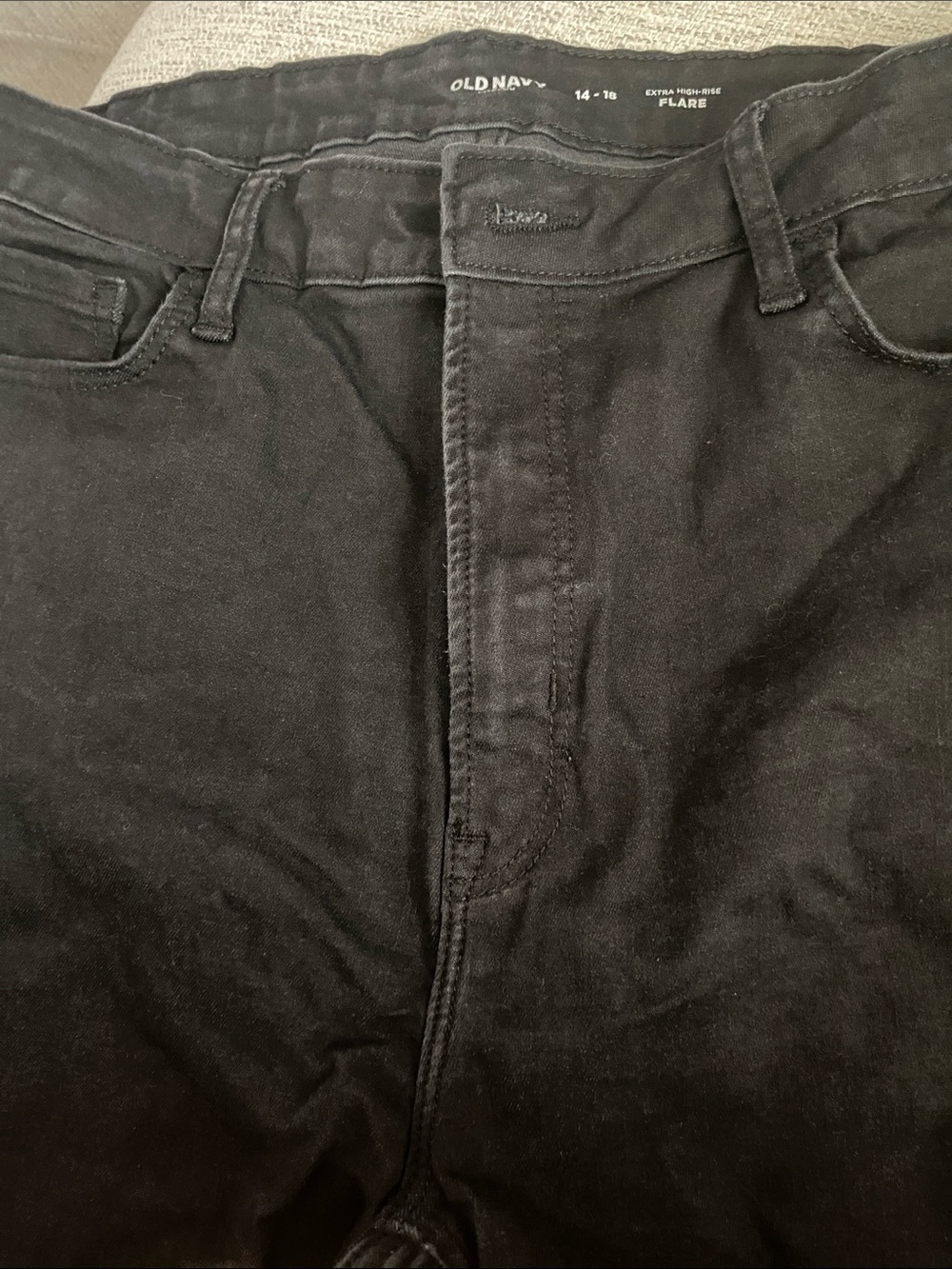 Old Navy Black Men's Straight Flare Chinos